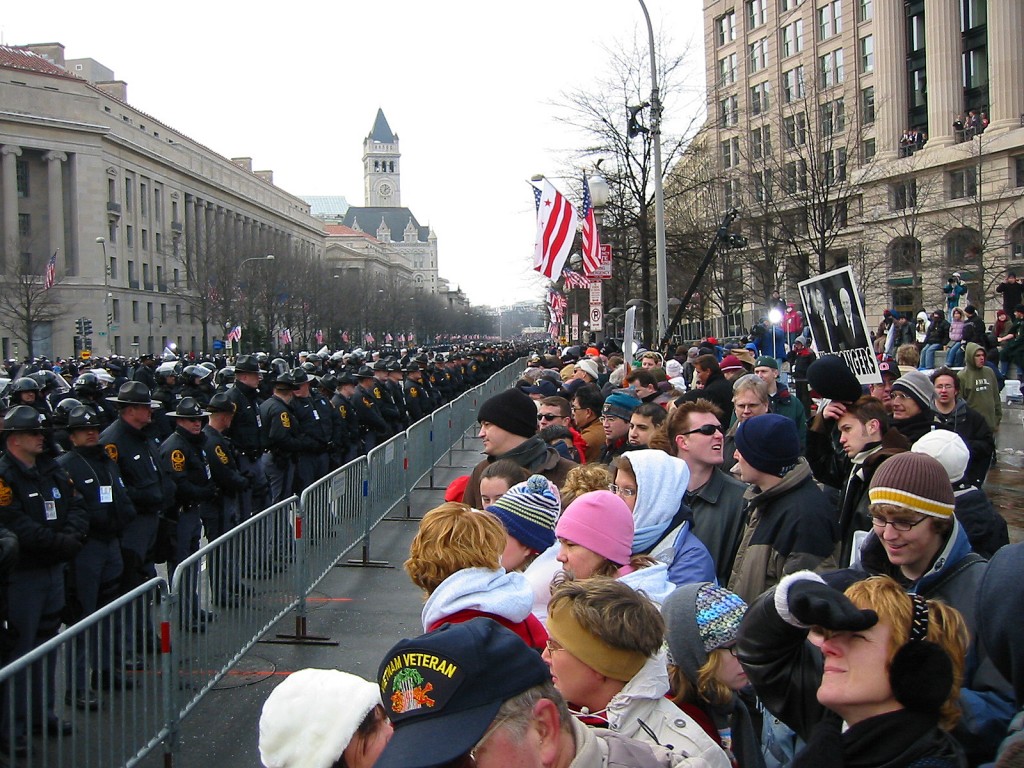 Inauguration Day, 2005: View towards the White House.